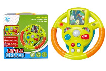 Children's Steering Wheel Toy Simulation (Option: Light Green)