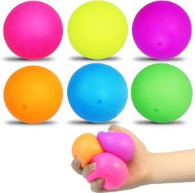 Stress Relief Ball Squeezing Toy TPR Soft Rubber Slow Rebound Vent Ball (Option: 6cm Solid Color Flour Ball)