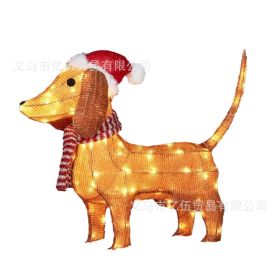 New Christmas Dog Lighting Chain Courtyard Decoration LED Lights Christmas Scene Layout Decoration Ornaments (Option: Christmas Dog 05)