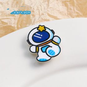Cartoon Acrylic Brooch Cute Decorative Accessories (Option: A journey into space)
