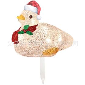 New Christmas Dog Lighting Chain Courtyard Decoration LED Lights Christmas Scene Layout Decoration Ornaments (Option: Christmas Duck)