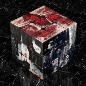 Van Gogh Sunflower Starry Sky Third Order Rubik's Cube (Option: Li Keran big hole)