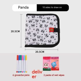10-sided Children's Early Education Picture Book Double-sided Graffiti Drawing Board (Option: Panda Dinosaur)