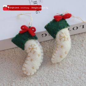 Material Ankle Bite Christmas Poison Pendant (Option: Wool Socks White)