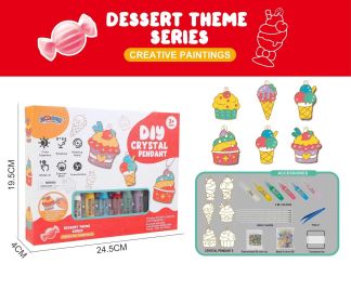 Crystal Glue Painting Handmade Doodle Coloring Toys Free Gel Painting (Option: Dessert Series)