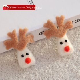 Material Ankle Bite Christmas Poison Pendant (Option: Wool Elk White)