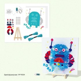 Children's Handmade Winding Painting Creative String Drawing Toys (Option: Winding Robot-USb)