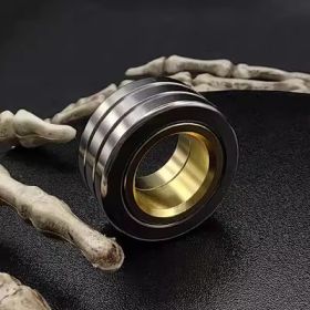 Decompression Toy Toy Fingertip Gyro Useful Tool For Pressure Reduction Ring (Option: Stainless Steel Horizon)