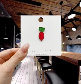 Creative Cartoon Alloy Brooch Clothing (Option: Radish)