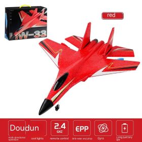 Fixed Wing Foam HW33 Remote Control Aircraft Children's Toy (Option: Red With Light)