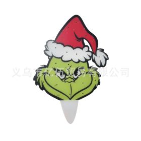 New Christmas Dog Lighting Chain Courtyard Decoration LED Lights Christmas Scene Layout Decoration Ornaments (Option: Grinch A)