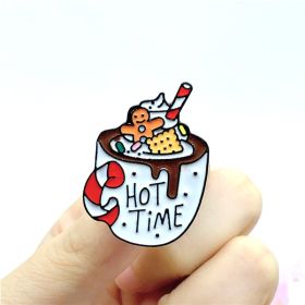 Christmas Tree Trolley Cup Candy Socks Brooch (Option: XZ1238)