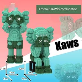 Violent Bear Building Blocks Toy Decoration Trend Creative (Option: Green Standing Posture)