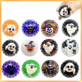 Stress Relief Ball Squeezing Toy TPR Soft Rubber Slow Rebound Vent Ball (Option: 6cm Halloween Bead Ball)