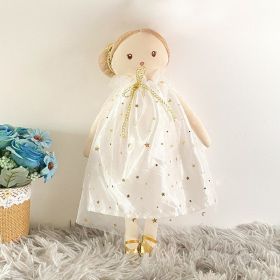 Children's Gift Girl Comfort To Sleep With Cute Ragdoll Plush Toy (Option: White Long Skirt Doll-35cm)