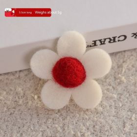 Material Ankle Bite Christmas Poison Pendant (Option: Wool Flower Red)