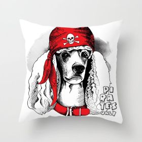 Cartoon Animal Series Peach Skin Fabric Sofa Pillowcase Cushion Cover (Option: Style21-45x45cm)