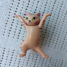 1pc/5pcs Cute Cat Pen Holder, Toy Cat Headphone Holder, Enchanted Dancing Cat Pen Holder, Home Desktop Ornament (Color: Yellow)