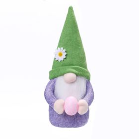 Easter Gnome Plush Ornament Kids Room Decoration Home Decoration Doll (Color: Green)