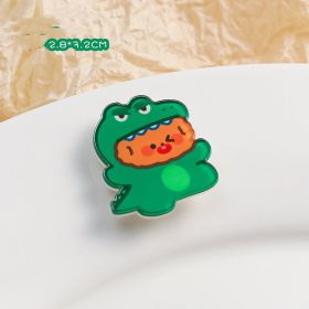 Cartoon Acrylic Brooch Cute Decorative Accessories (Option: Trick dinosaurs)