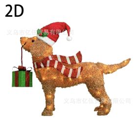 New Christmas Dog Lighting Chain Courtyard Decoration LED Lights Christmas Scene Layout Decoration Ornaments (Option: Christmas Dog 07)