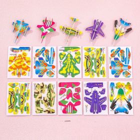 Cartoon Dinosaur 3D Puzzle Model Children DIY Handmade (Option: Airplane Puzzle Random One)
