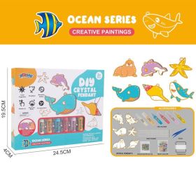 Crystal Glue Painting Handmade Doodle Coloring Toys Free Gel Painting (Option: Ocean Series)