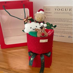 Christmas Doll Cartoon Doll Bouquet (Option: Cub Flower Bundle)