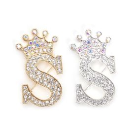 Fashion English Letter Brooch Creative Clothing Accessories (Option: Silver-S)