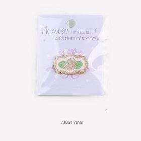 Metal Emblem Flower And Dream Tour Retro Girl Breastpin (Option: Purple Sun)