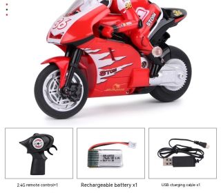 Jumping Remote Control Rechargeable Motorcycle Toy (Option: Red Motorcycle)