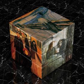 Van Gogh Sunflower Starry Sky Third Order Rubik's Cube (Option: Monk small hole)