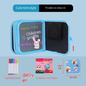 10-sided Children's Early Education Picture Book Double-sided Graffiti Drawing Board (Option: Cute Bird Style)
