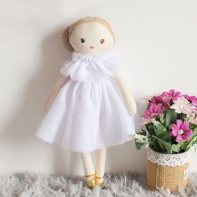 Children's Gift Girl Comfort To Sleep With Cute Ragdoll Plush Toy (Option: White Shawl Group Doll-35cm)