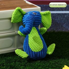 Animal Shape Cotton String Sounding Plush Toy (Option: Cartoon Elephant-Pet Toys)