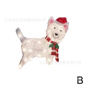 New Christmas Dog Lighting Chain Courtyard Decoration LED Lights Christmas Scene Layout Decoration Ornaments (Option: Christmas Dog 03)
