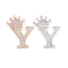 Fashion English Letter Brooch Creative Clothing Accessories (Option: Silver-Y)