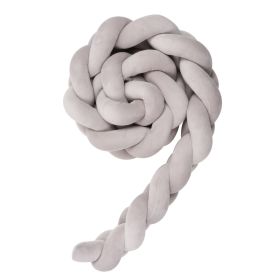 Knotted Long Pillow Three-strand Twist Spandex Bed Fence Baby (Option: Light Gray-200cm)